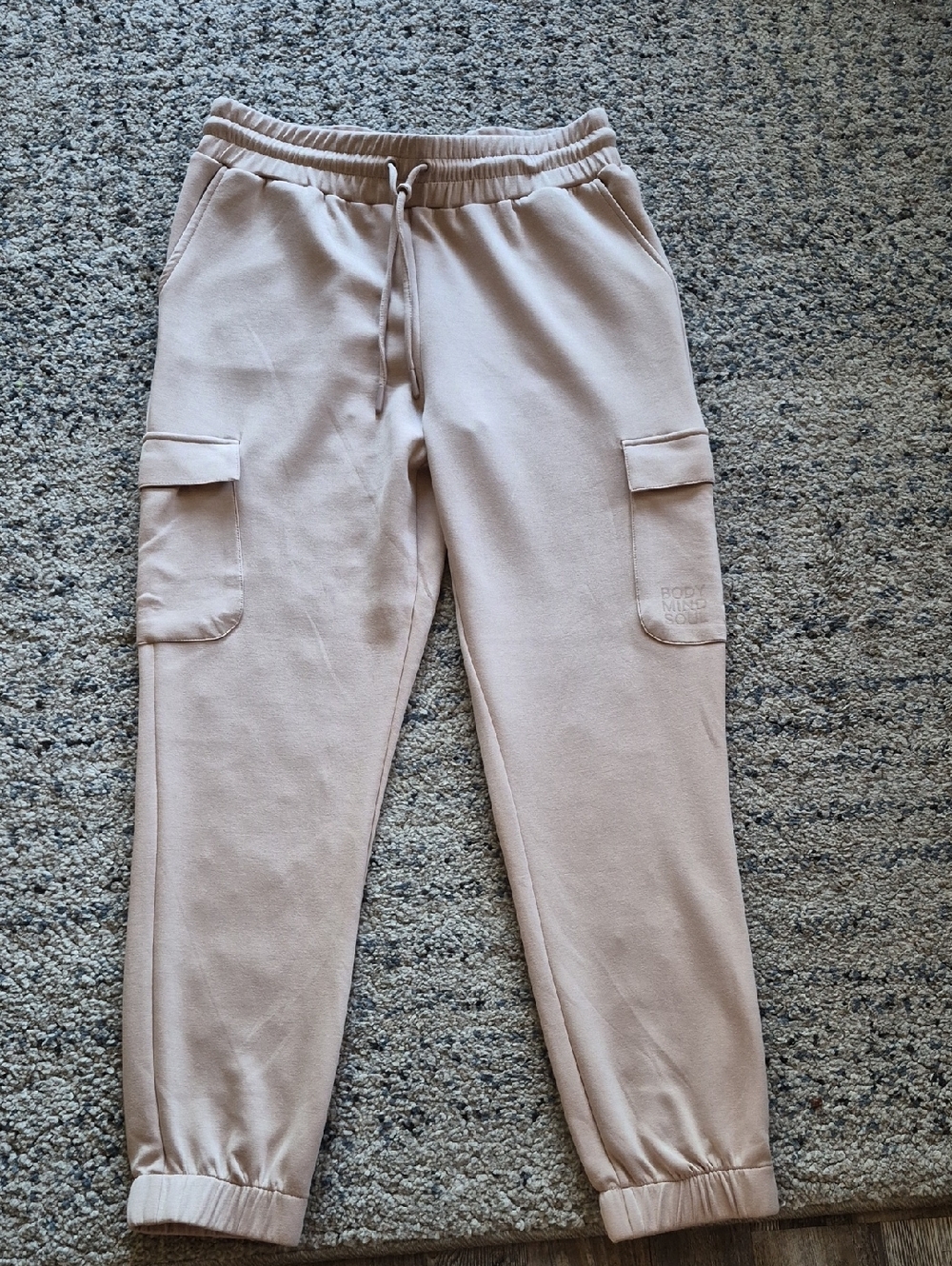 La Vie En Rose Women's Cargo Joggers in Light Pink